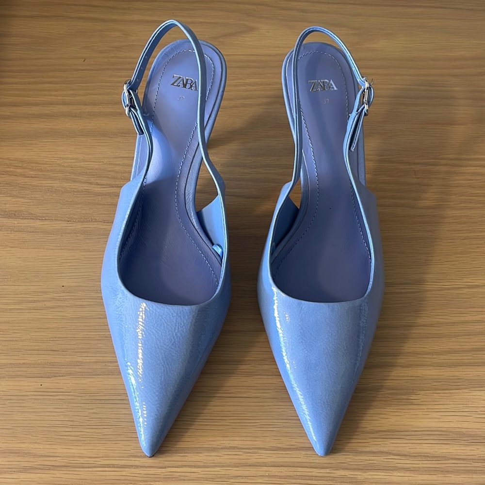 Zara Patent Slingback Heels